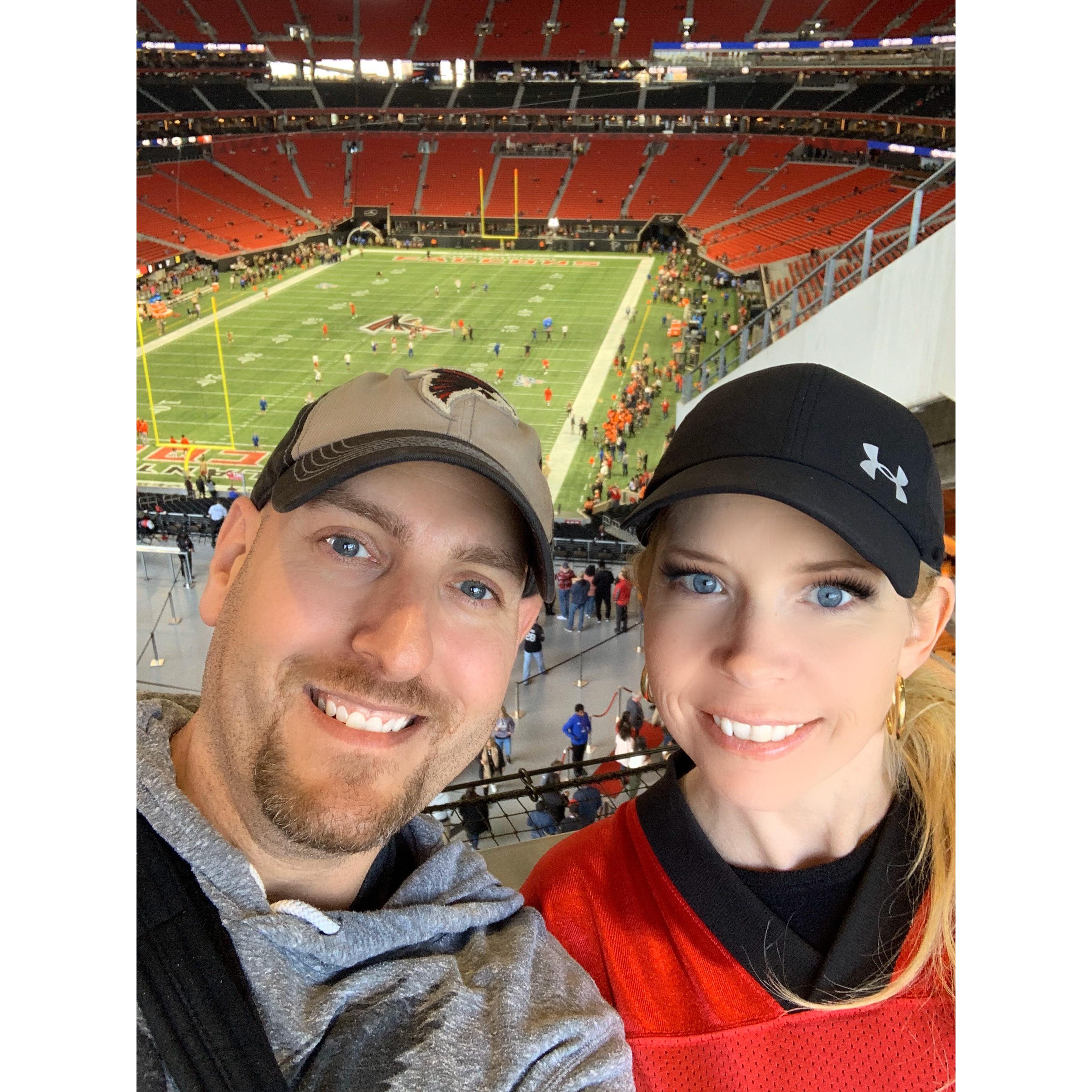 Elliot took me to my first Falcons game 🏈