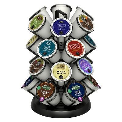 Java Concepts Deluxe Coffee Carousel Pod Holder for K-cups - Black