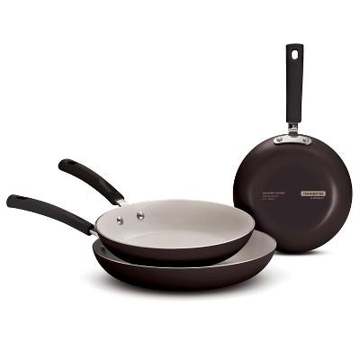Tramontina Gourmet 3pk Ceramic Fry Pans Black Cherry