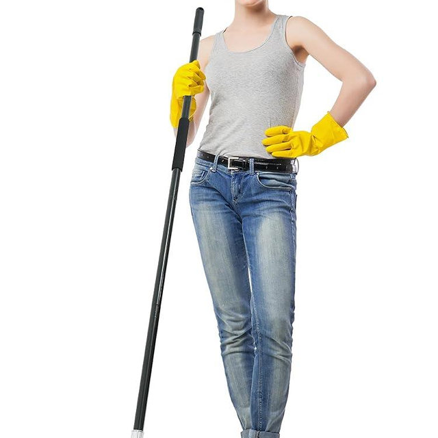 PBHEPJ 24 Inchs Push Broom Outdoor Heavy Duty, Shop Broom with 60" Long Bandle for Cleaning Outdoor or Indoor Tile, Garage, Shop, Deck, Concrete, Wood, Stone, Patio Floor