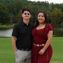 Mario and his fiancé Meli.
