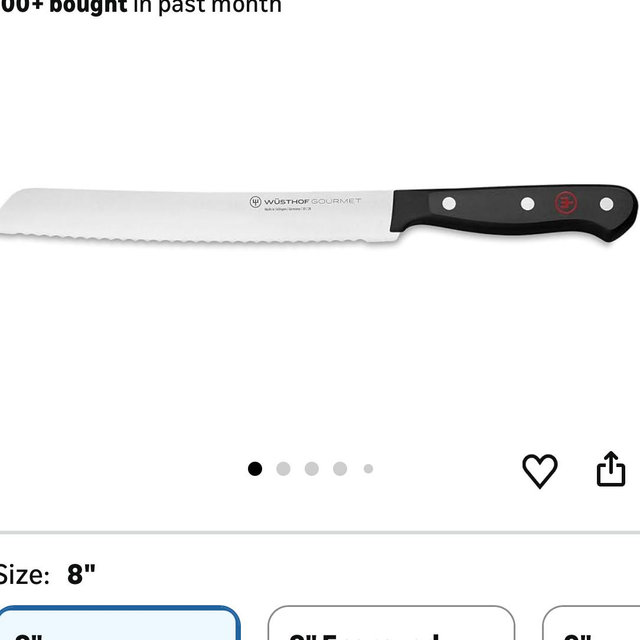 Wüsthof Gourmet 8" Bread Knife, Black