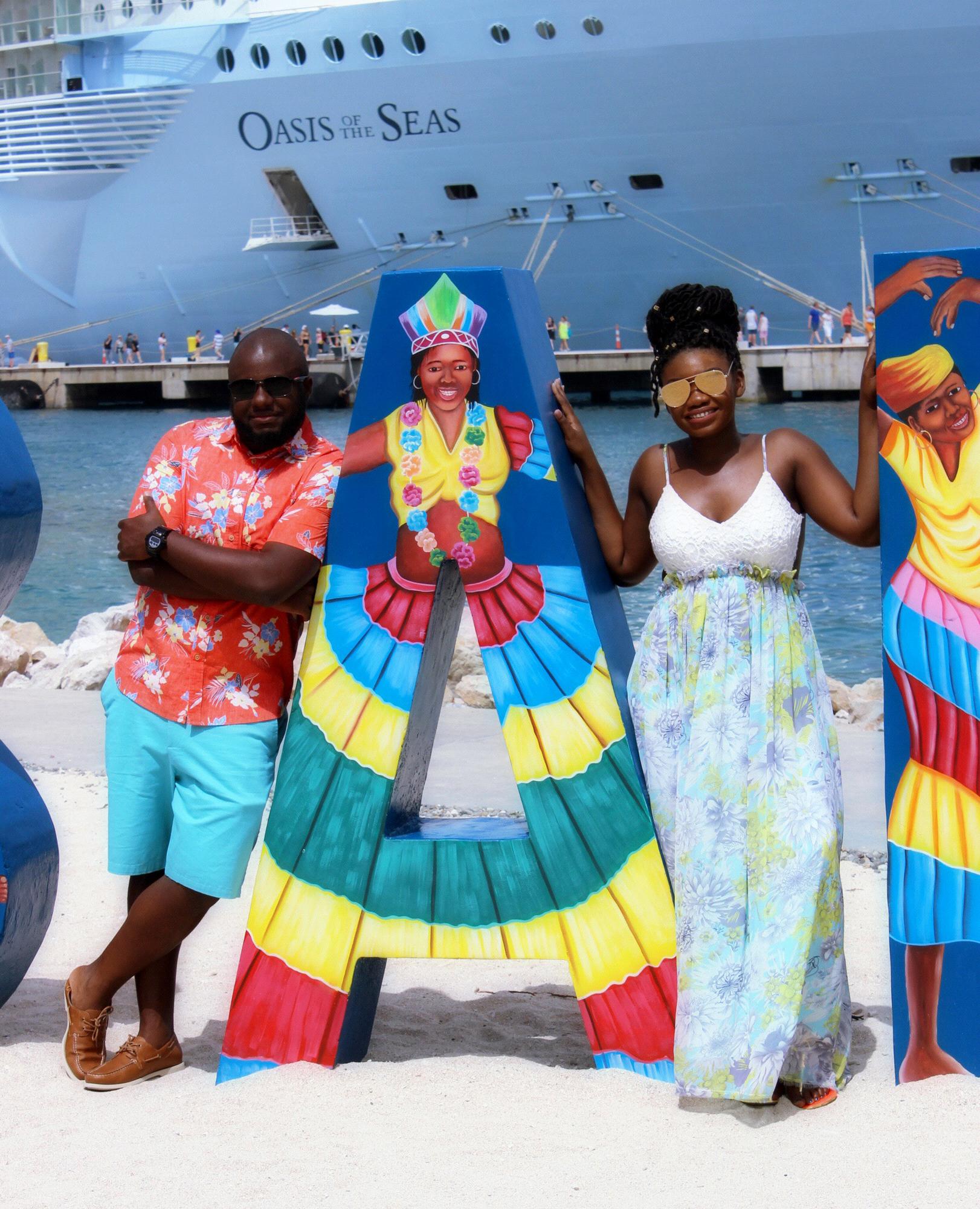 First trip together as a couple, they went on a  cruise, Labadee, Haiti was one of their stops.