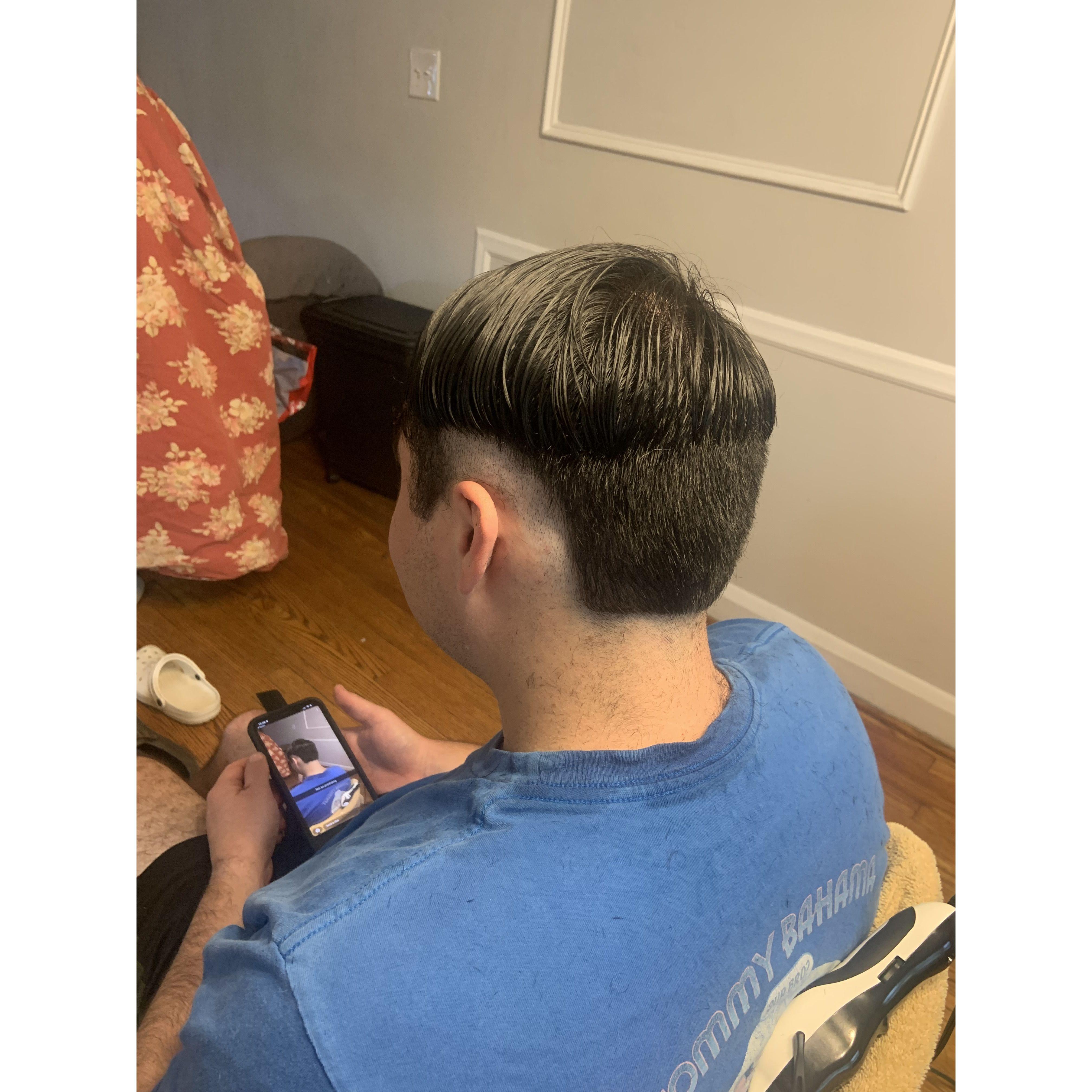 ... he will never let me cut his hair again... pls send gift cards(: