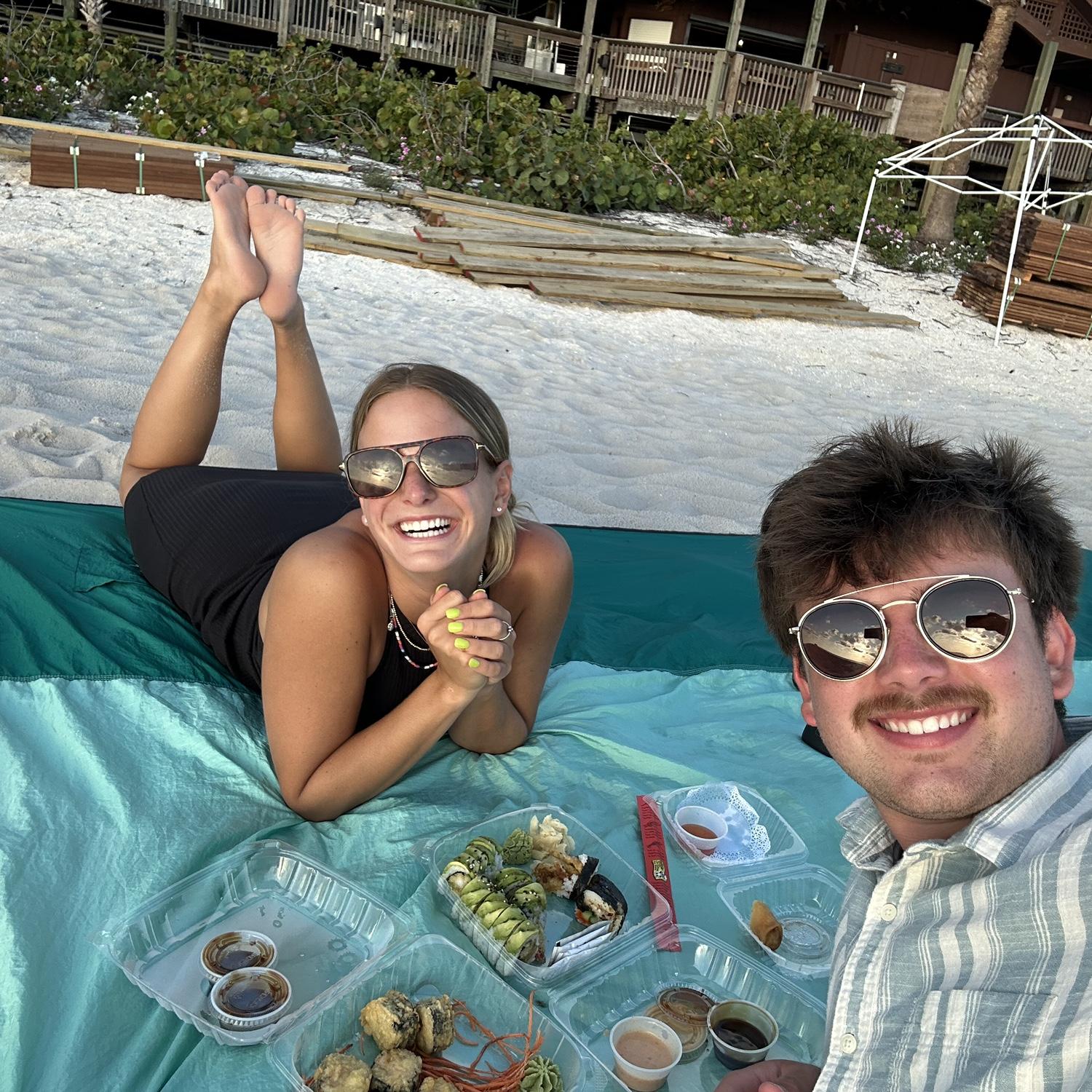 Sushi on the beach!