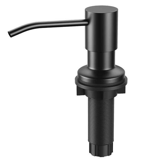 FORIOUS Black Soap Dispenser for Kitchen Sink, Built in Kitchen Sink Soap Dispenser, Kitchen Soap Dispenser Lotion Dispenser Pump Built in Refill from The Top with 500ML/18OZ Large Liquid Bottle