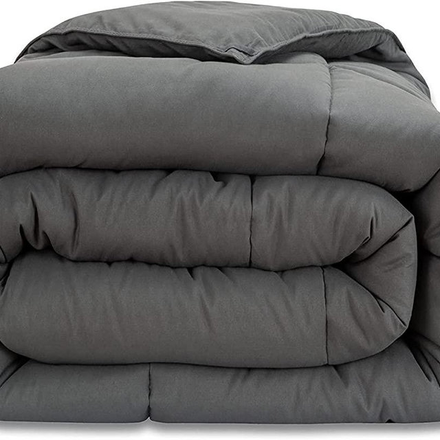 Cozynight Soft King Size Comforter Duvet Insert-Lightweight Down Alternative Comforter with Corner Tabs-Fluffy & Breathable & Machine Washable Diamond Stitching Dark Gray Comfroter (King,106"x92"