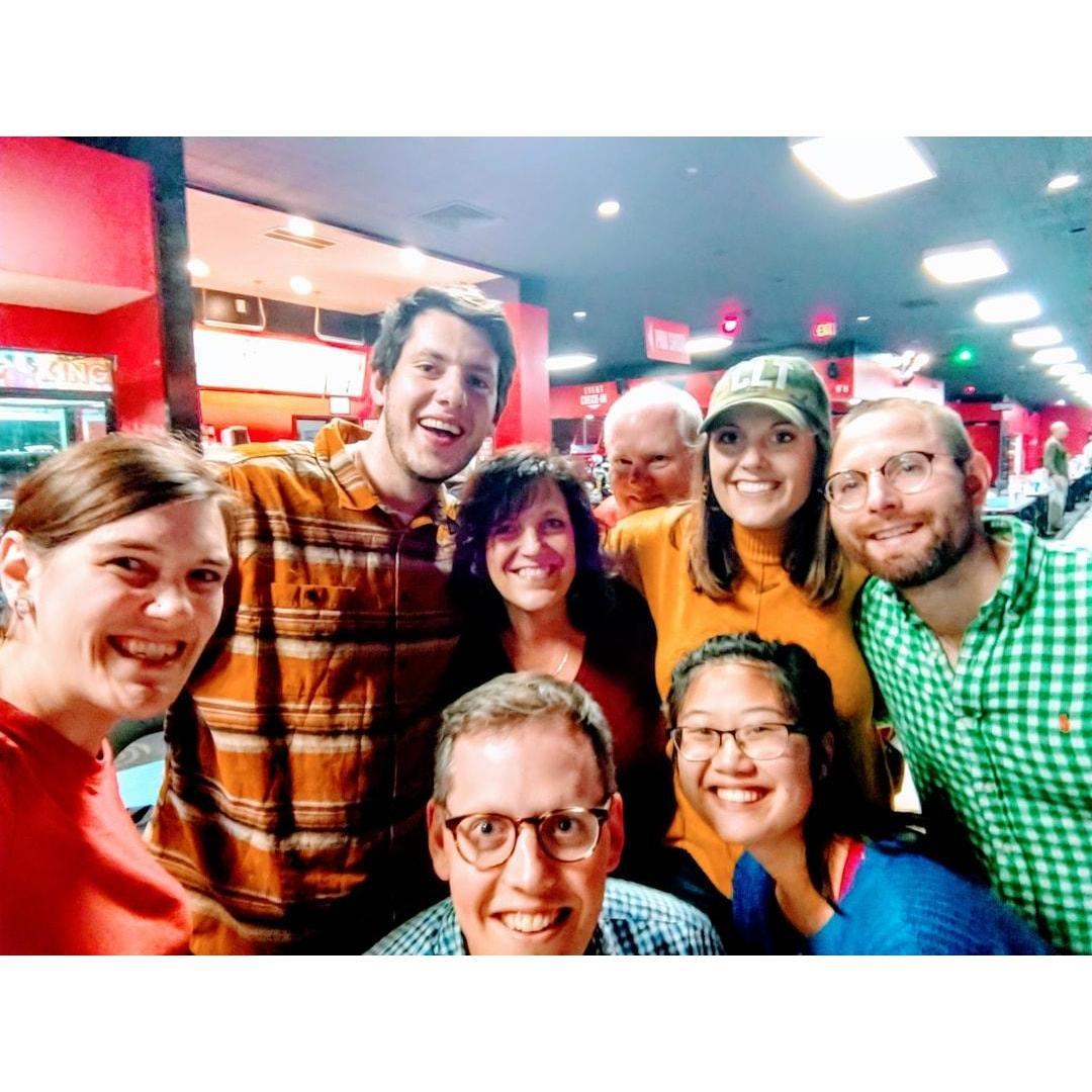 Bowling with the family in Charlotte, NC (Thanksgiving 2019)