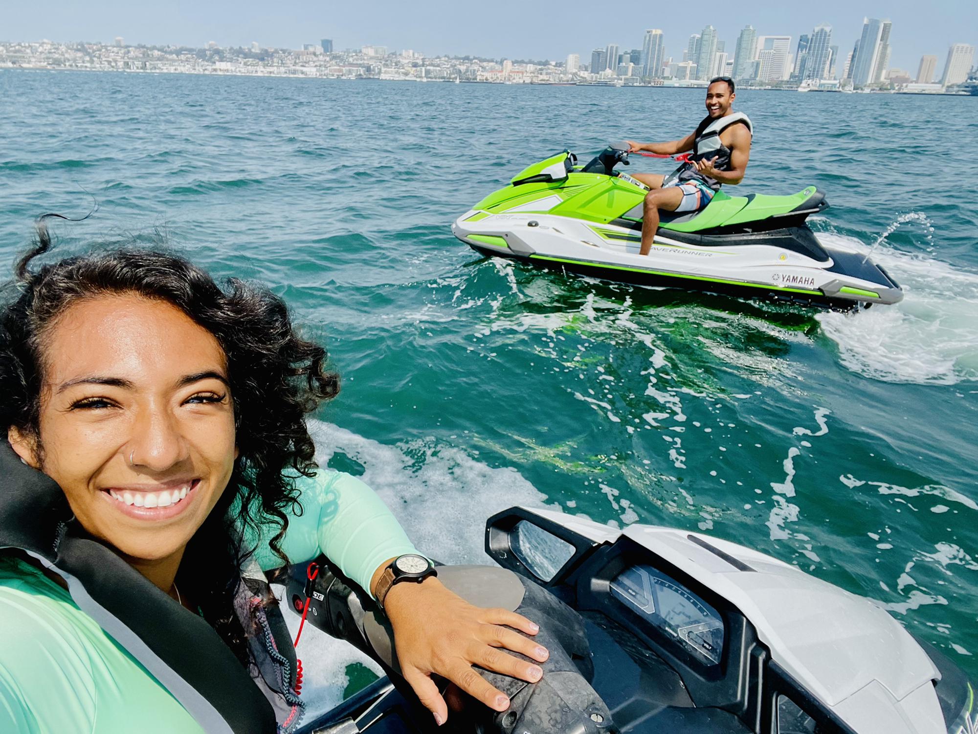 One year anniversary date in San Diego! We are definitely planning to do more jet skiing in the future!! So exhilarating!