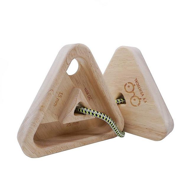 YY Vertical | Ultra Light Triangles Rock Climbing Holds | Made of Recycled Rubber Wood | Ideal for Outdoor and Home Training | Rock Climbing, Bouldering, Crossfit Training