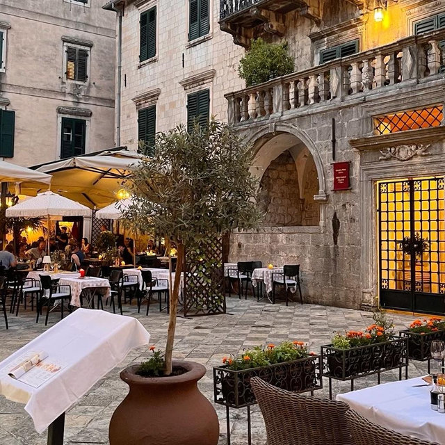 Lunch in Kotor, Montenegro