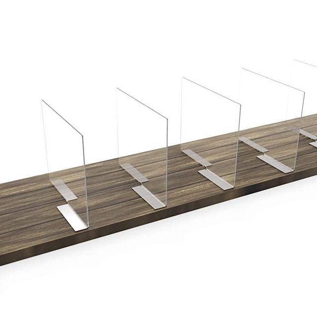 Clear Divider, 6 Pack Acrylic Shelf Dividers for Wood Closet Multi-Functional Organizer Separators, Perfect for Closets Kitchen Bedroom Shelving Organization, 11.8x10 inch, Acrylic Shelf Dividers