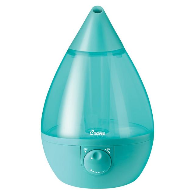 Crane Ultrasonic Cool Mist Drop Shape Humidifier in Turquoise