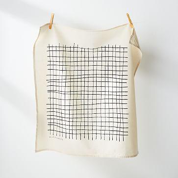 Little Korboose Cotton Tea Towel - Grid