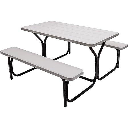Lifetime 6-Foot Classic Folding Picnic Table, Gray