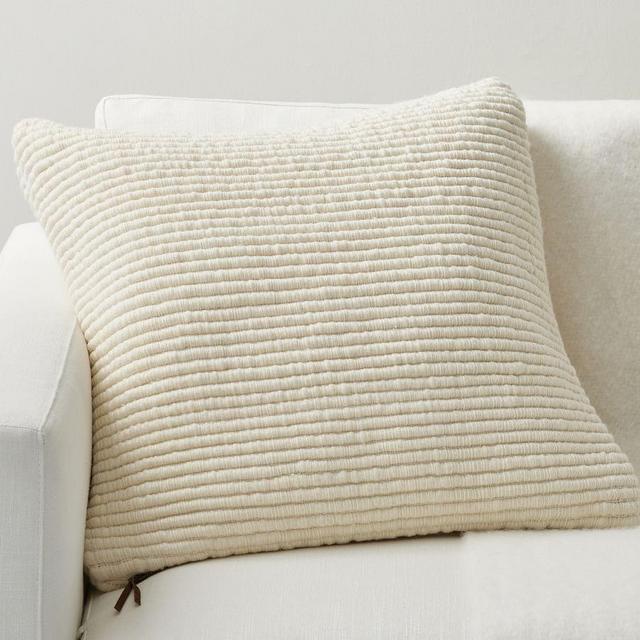 Rimbley Faille Pillow Cover, 24" x 24", Ivory