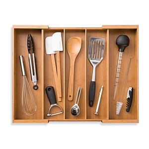 Expandable Bamboo Utensil Tray