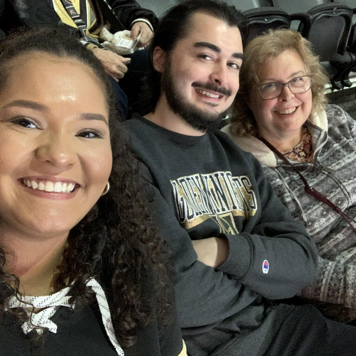 Taking Kathy to her first VGK game (Nov. 2023)