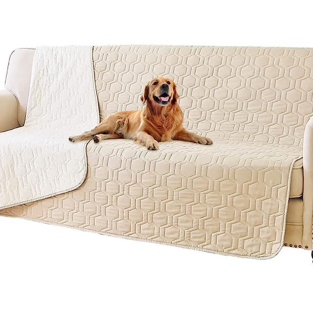 Tcksstex Waterproof & Non-Slip Dog Bed Cover and Pet Blanket Sofa Pet Bed Mat ，car Incontinence Mattress Protectors Furniture Couch Cover for Most Cats Dogs, Pets<52x82-Beige>