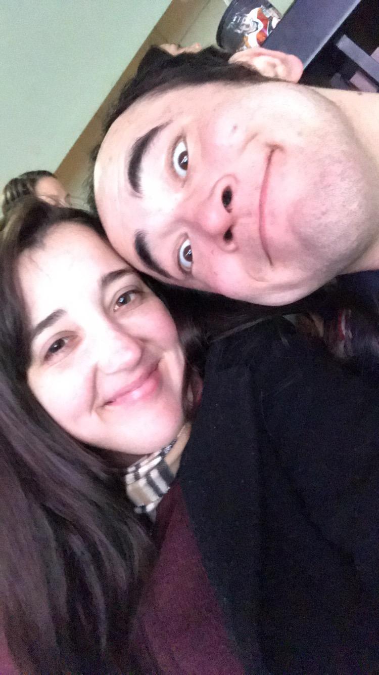 Enjoying a hockey game