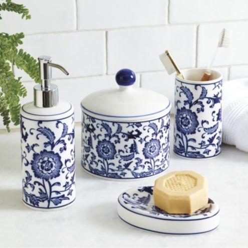 Blue & White Cannister
