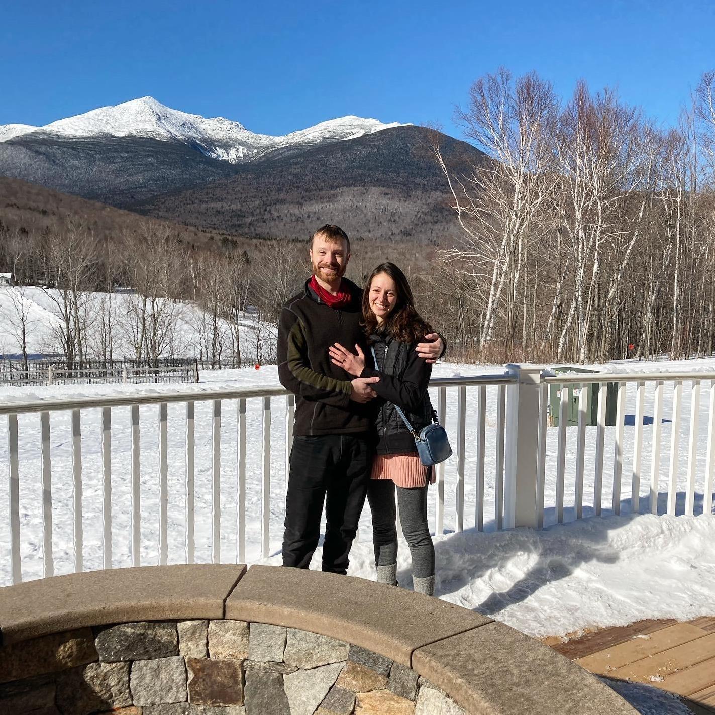 We got engaged on the top of that mountain!