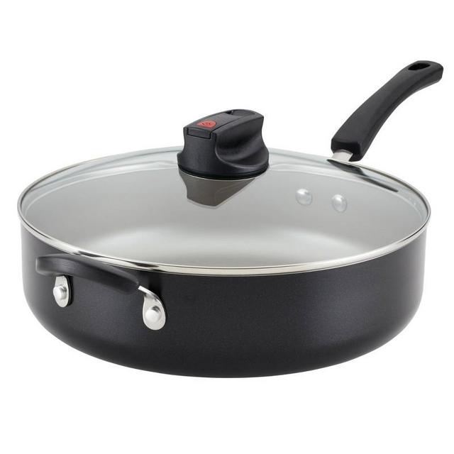 Farberware Smart Control 6qt Aluminum Covered Jumbo Cooker with Helper Handle Black