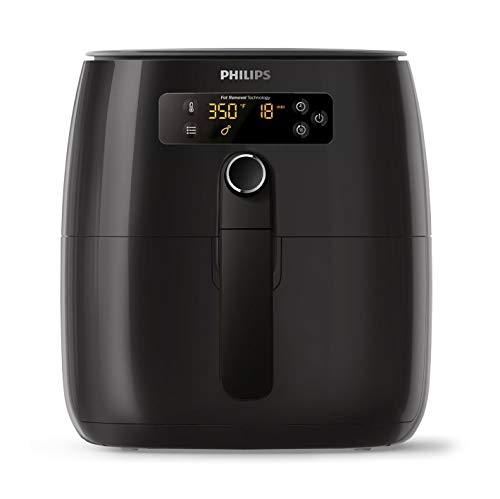 Philips Premium (1.8lb/2.75qt) Compact Digital Airfryer w/Snack Cover Accessory (Splatterproof Lid), Black - HD9741/96