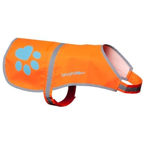 SafetyPUP XD - Reflective Dog Vest. Hi-Visibility, Fluorescent Blaze Orange Dog Vest Helps Protect Your Best Friend. Safeguard Your PUP from Motorists & Hunting Accidents, On or Off Leash. (Med)