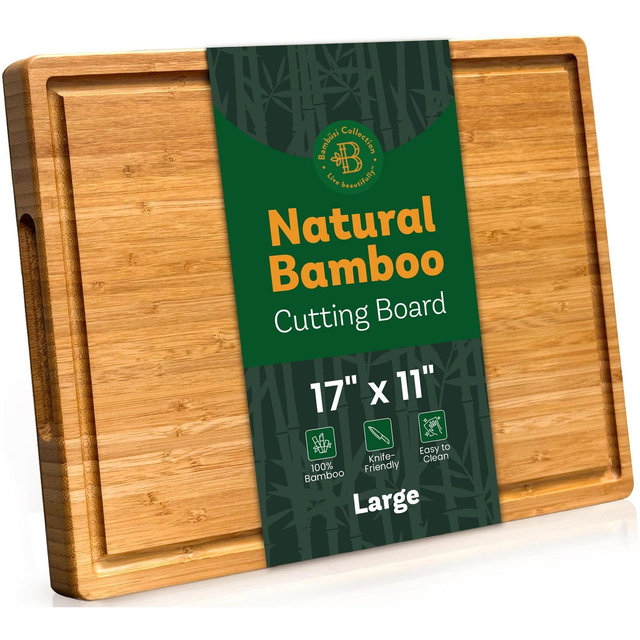 Wood Cutting Board - Bamboo Cutting Board, Charcuterie Board Gift, Bridal Shower Gifts - Wedding Gifts, Valentine's day Gifts, and Gifts for Women