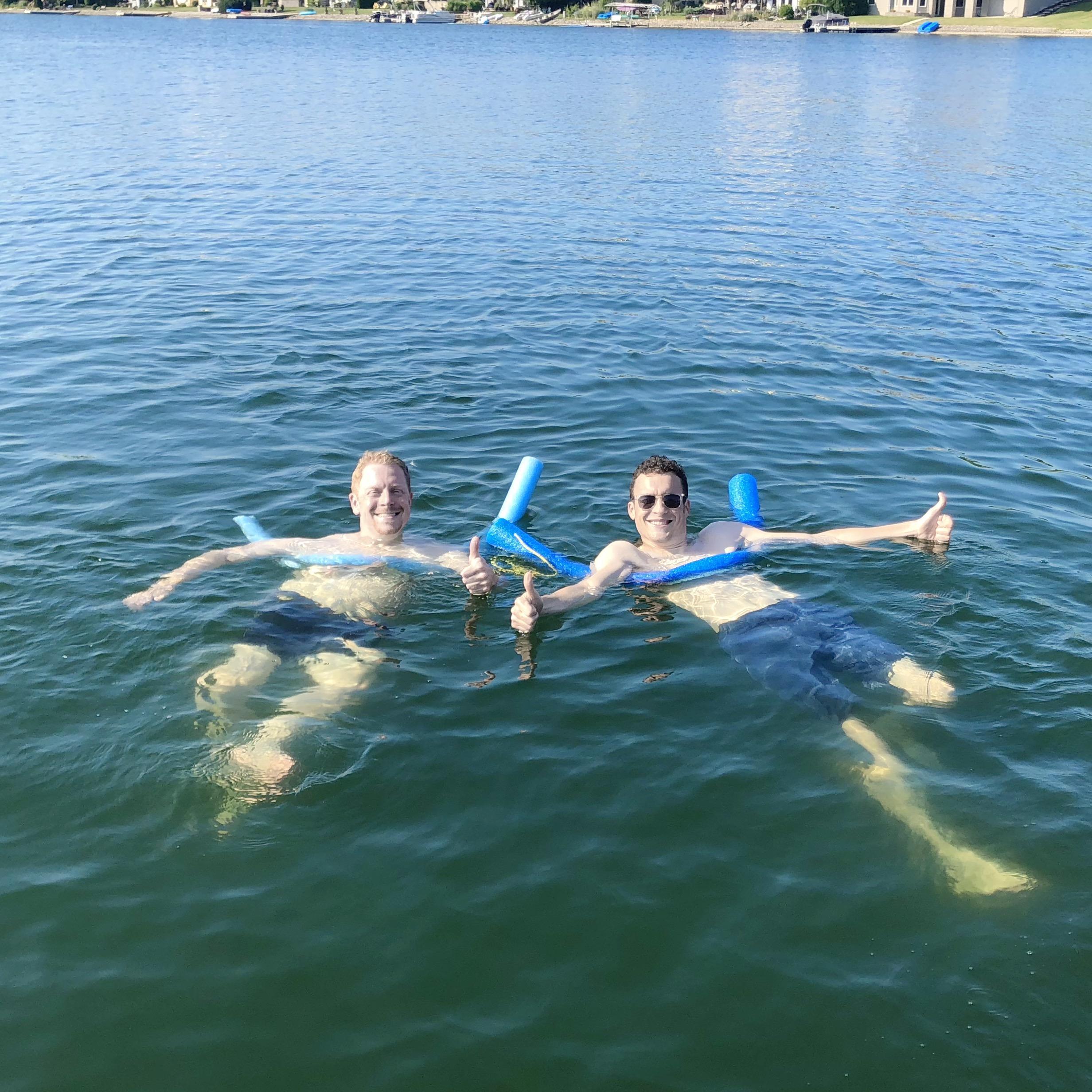Matt and Stew spend quality time together in one of their favorite places, the water.