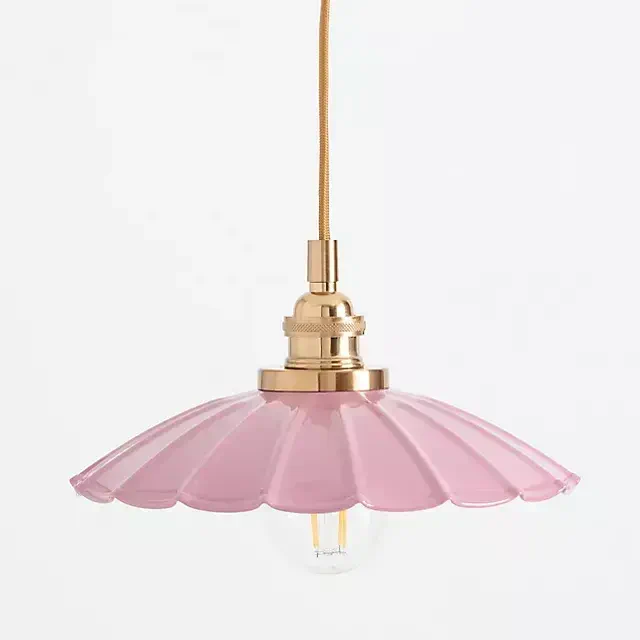 Greta Scalloped Metal Pendant Light