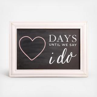 Chalkboard Wedding Countdown