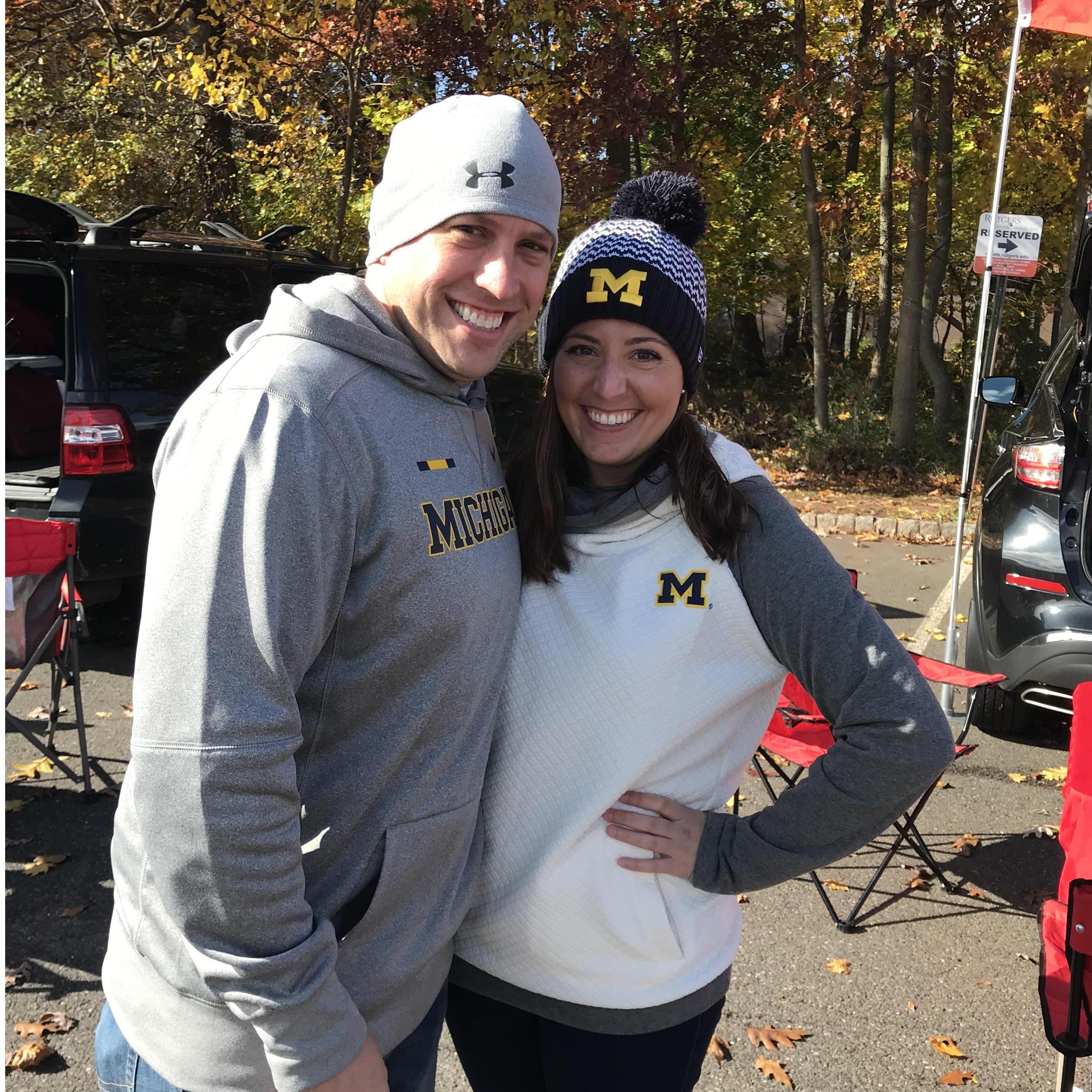Nick finally got me to cheer for Michigan. Go Blue!