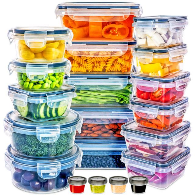 Fullstar Food Storage Containers with Lids - Plastic Food Containers with Lids - Plastic Containers with Lids Storage (20 Pack)
