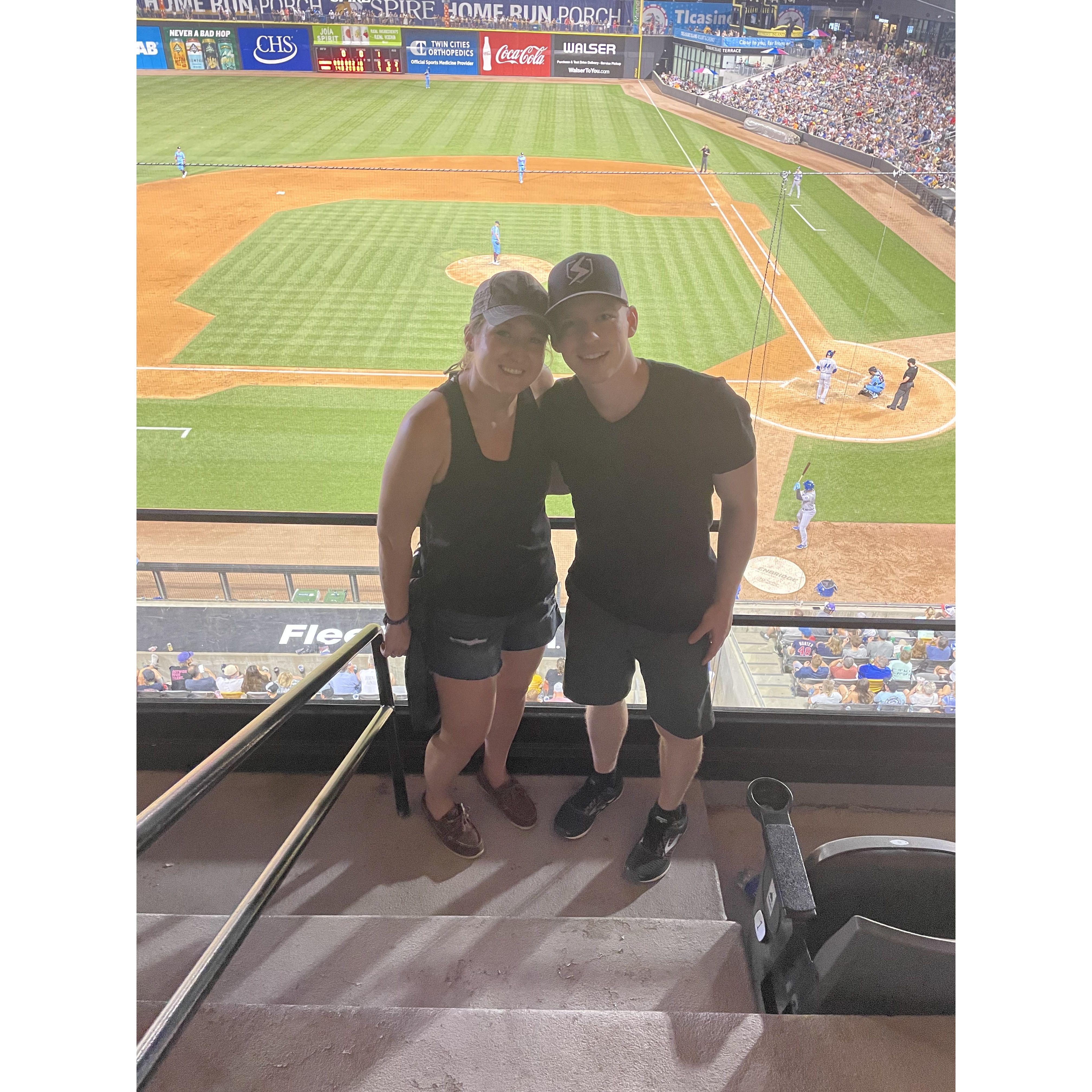 Saints Game celebrating Maria's birthday!