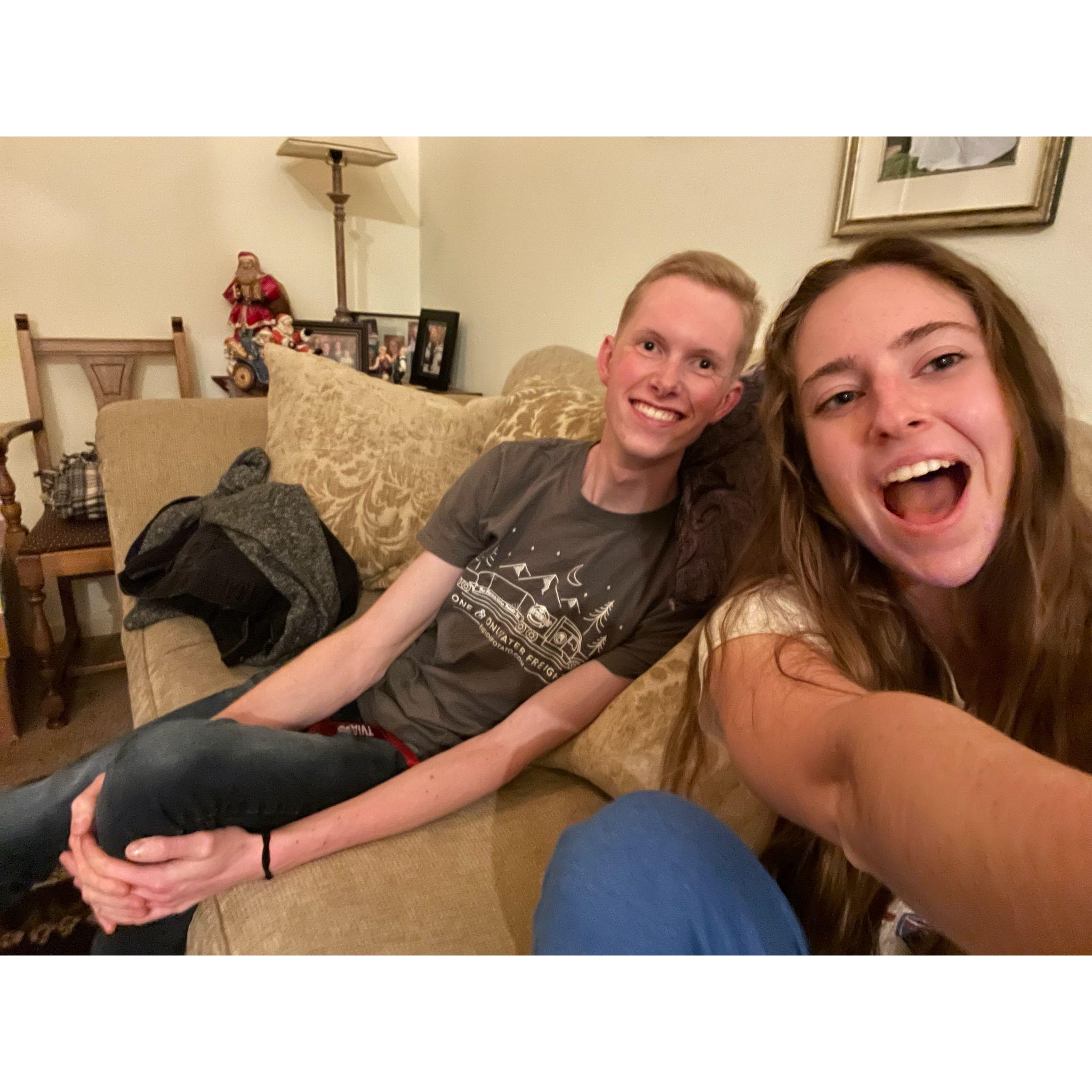 Spending New Years together with her family