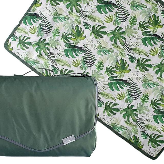 Little Unicorn – Tropical Leaf Indoor/Outdoor Blanket | 100% Polyester | Water Resistant | Simple Clean | Wipeable Material | Easy to Carry | Babies and Toddlers | Machine Washable | 5’ x 10’