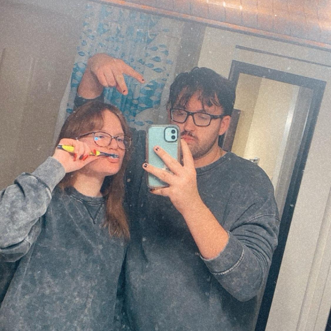 Our matching sweaters!