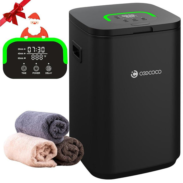 CooCoCo Towel Warmer, 23L Large Hot Towel Heater Bucket for Bathroom, Blanket Warmer with Child Lock and Timer, LED Display, Delay Time Up to 24 Hours, House Warming Gifts for Women Men