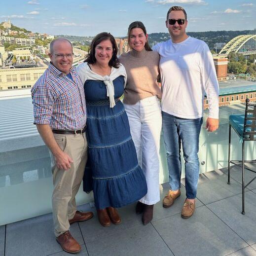 Mary's bridal shower weekend with her then fiancé, Chip