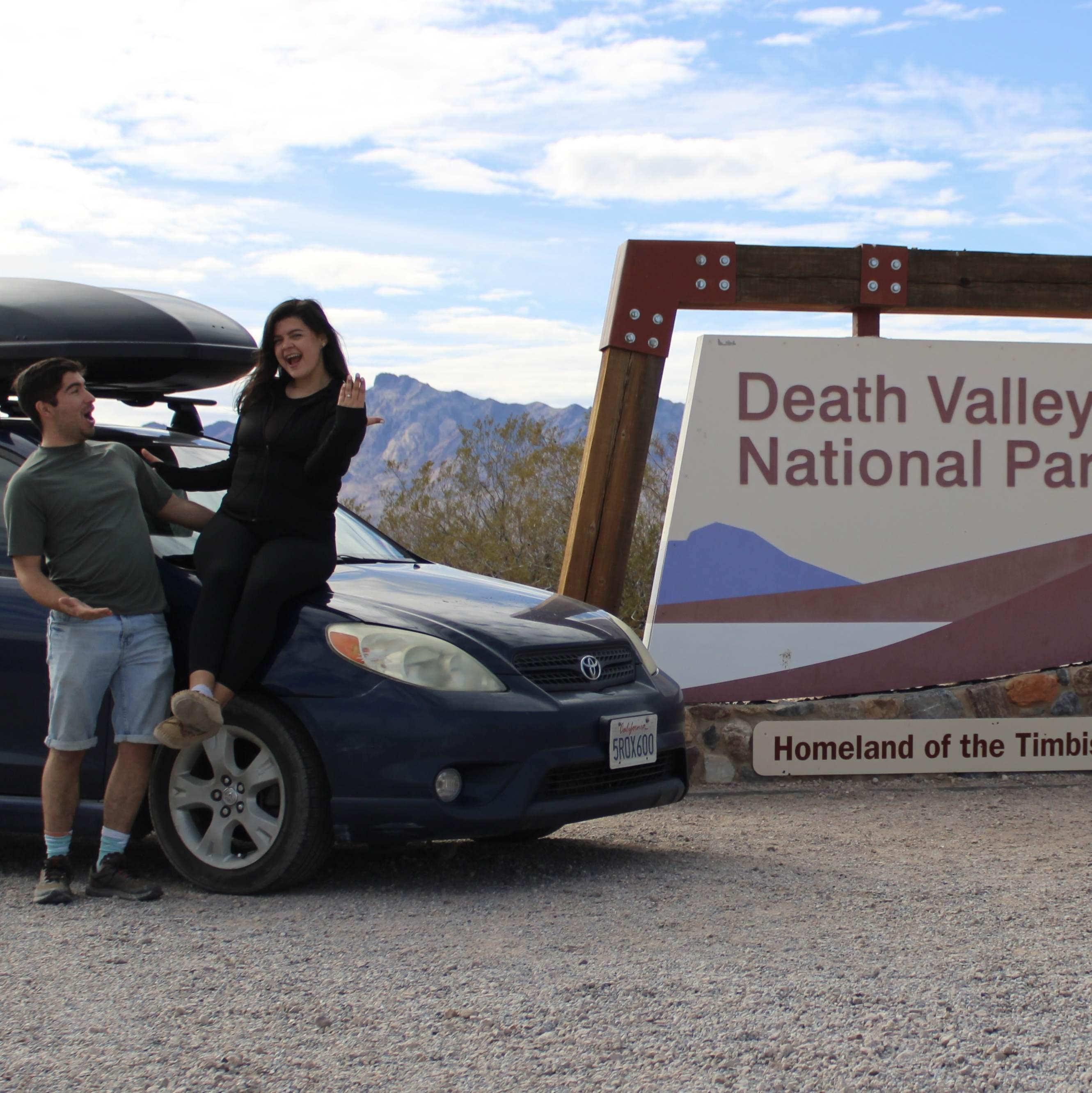 Finally, a photo together of us at the Death Valley National Park sign!