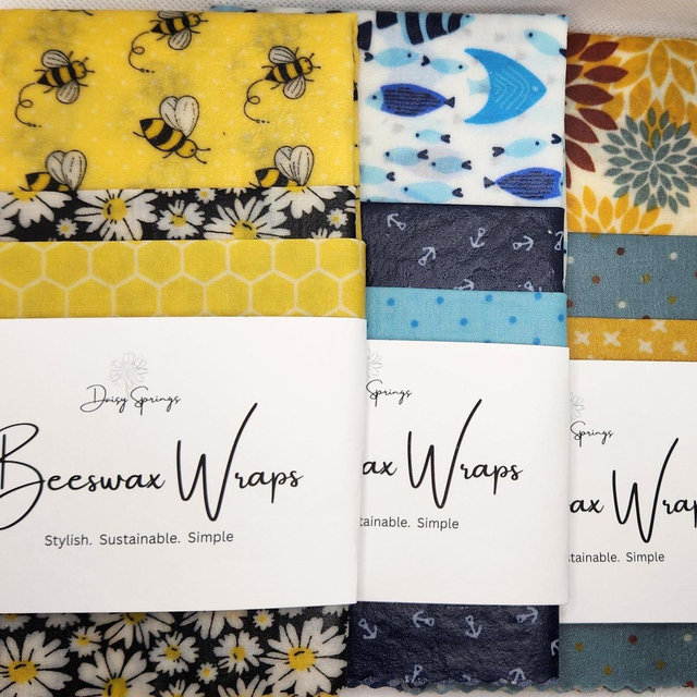 Beeswax Wraps – Reusable Food Wraps – Eco‑Friendly Kitchen Essentials – Handmade Sustainable Alternative