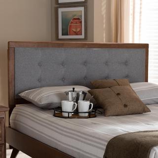 Sarine Mid-Century Modern Upholstered Headboard