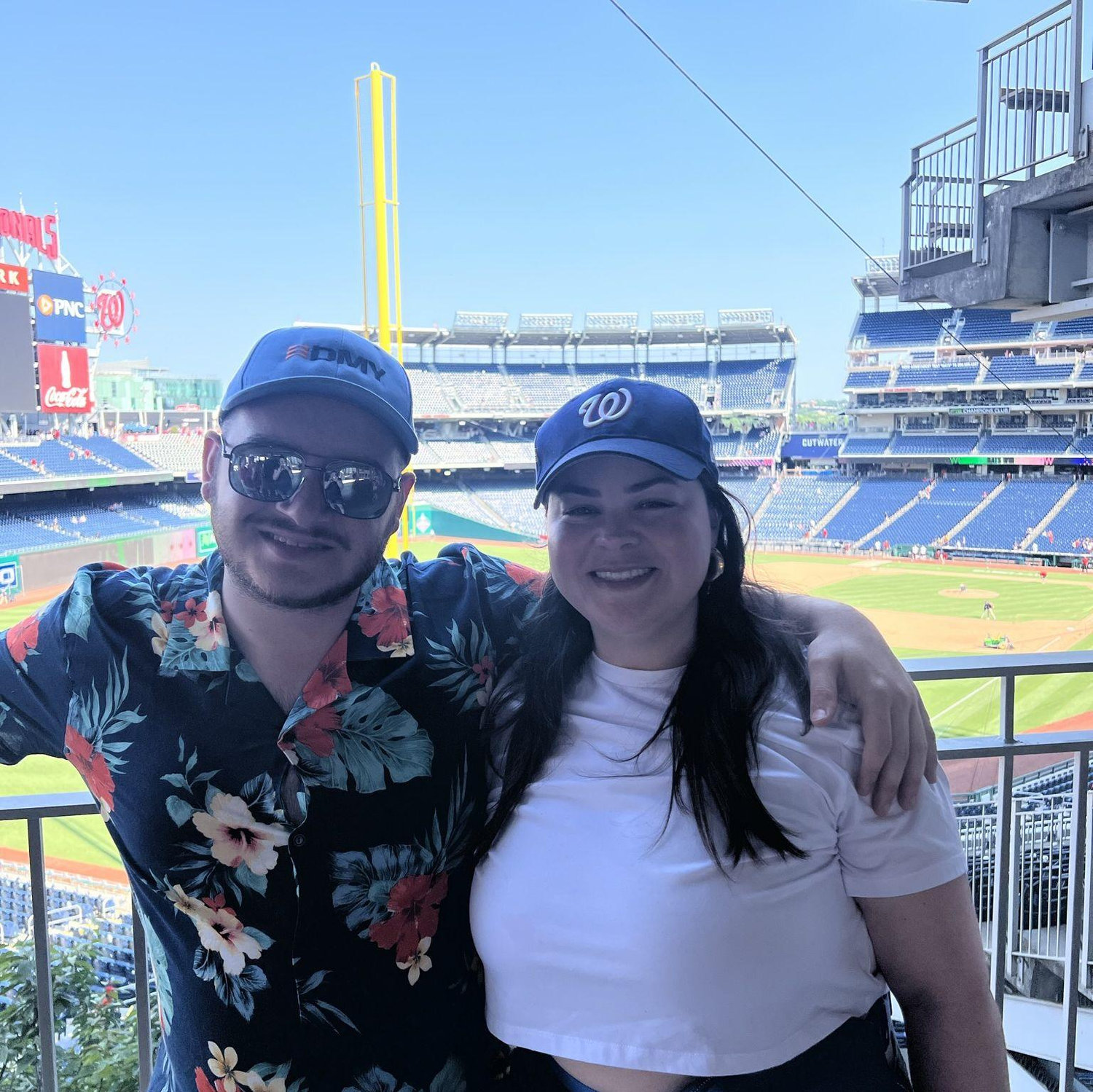Nats game where Catie sang the National Anthem with CCS