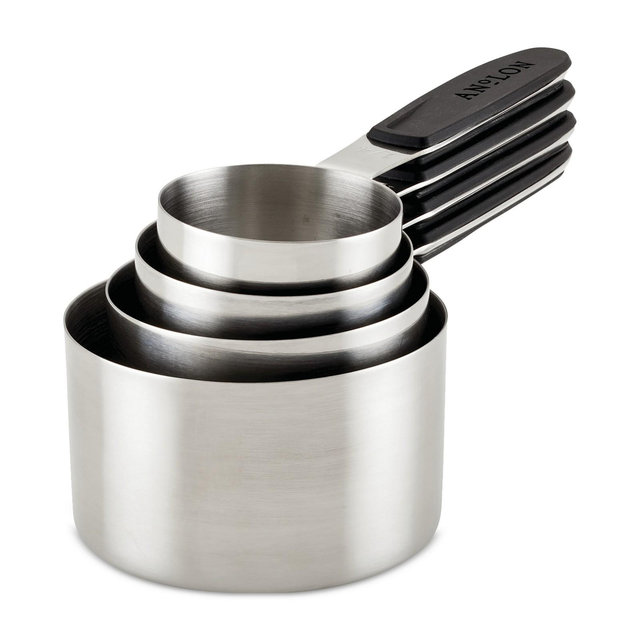 Anolon SureGrip 4 Piece Magnetic Stainless Steel Measuring Cups