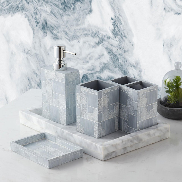 Sweet Home Collection - Casanova Bath Accessory Collection, 4 Piece Set