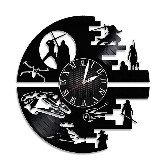DARTH VADER STAR WARS Handmade Vinyl Record Wall Clock - Get unique home room wall decor - Gift ideas for parents, teens – Epic Movie Unique Modern Art