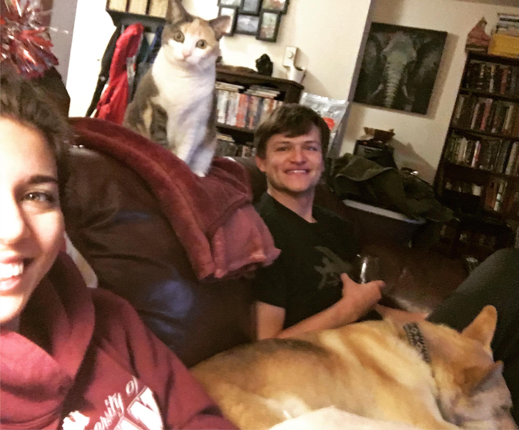 The animals were excited to see us after our trip to Seattle