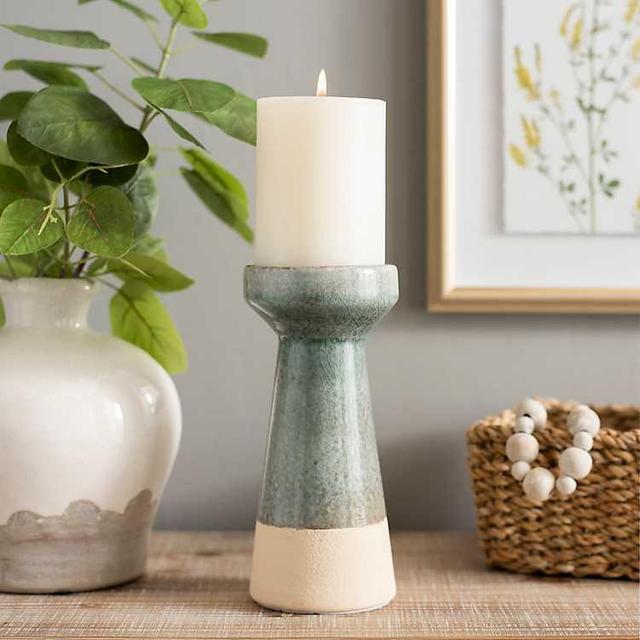 Ceramic Candle Holder- 7.5in